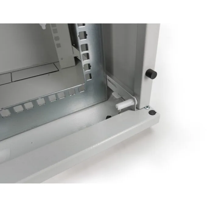 DIGITUS 254 mm (10") and 482.6 mm (19") Kombi Wall-Mount Cabinet - 10U, Grey Steel, Glass Front — image 6