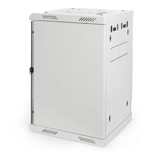 DIGITUS 254 mm (10") and 482.6 mm (19") Kombi Wall-Mount Cabinet - 10U, Grey Steel, Glass Front — image 9
