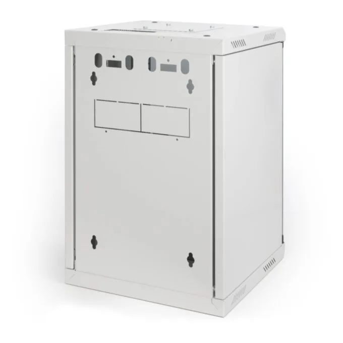 DIGITUS 254 mm (10") and 482.6 mm (19") Kombi Wall-Mount Cabinet - 10U, Grey Steel, Glass Front — image 10