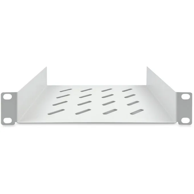 DIGITUS 254 mm depth 1U rack shelf - Grey RAL7035 — image 2