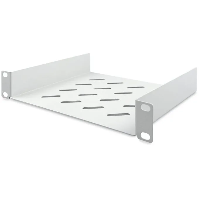 DIGITUS 254 mm depth 1U rack shelf - Grey RAL7035 — image 1