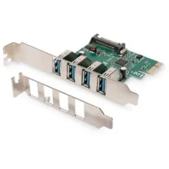 Digitus 4-Port USB 3.0 PCIe Add-on Card - VL805, PCIe 2.0, USB 3.2 Gen 1