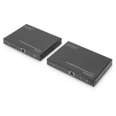 DIGITUS 4K HDMI KVM Extender Set - Black Aluminium - 70 m
