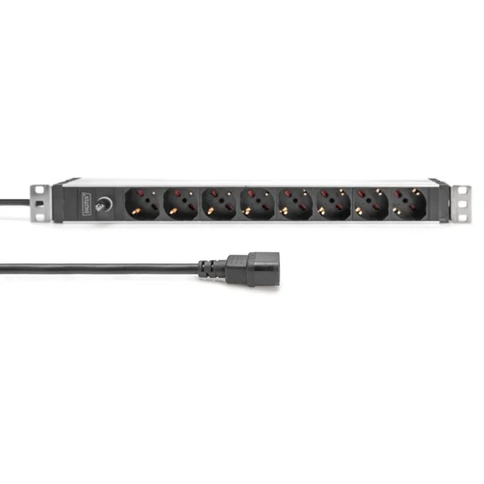 DIGITUS 8-Outlet 1U PDU - IEC C14 input - 8x C13 outlets — image 3