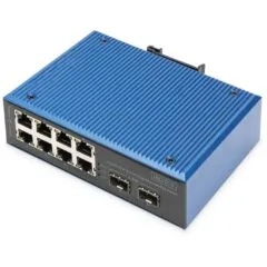 Digitus 8+2P Industrial Fast Ethernet PoE Switch - 10-Port