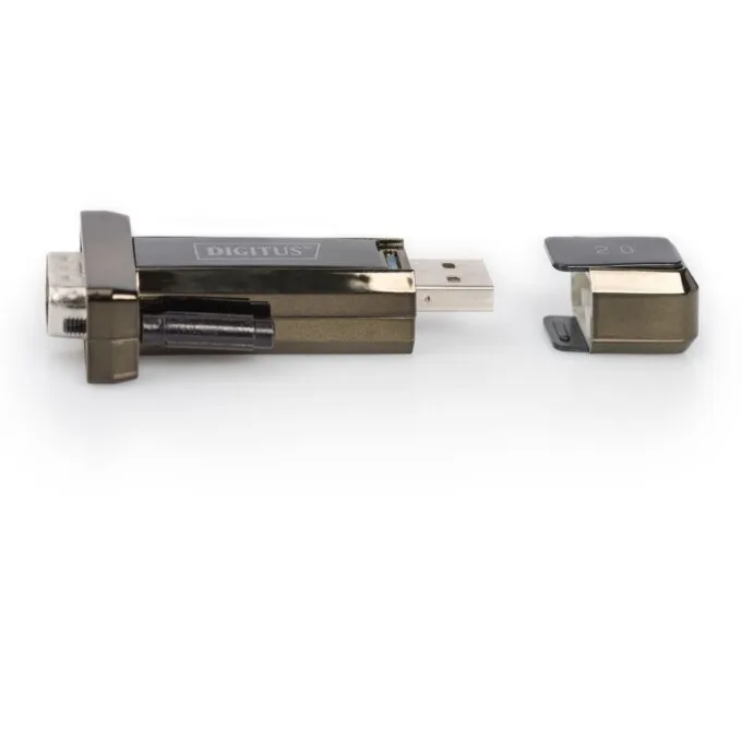 DIGITUS Adapter USB2.0 A - to seriell D-Sub9 St St + 0.8m Kab retail - Black — image 2