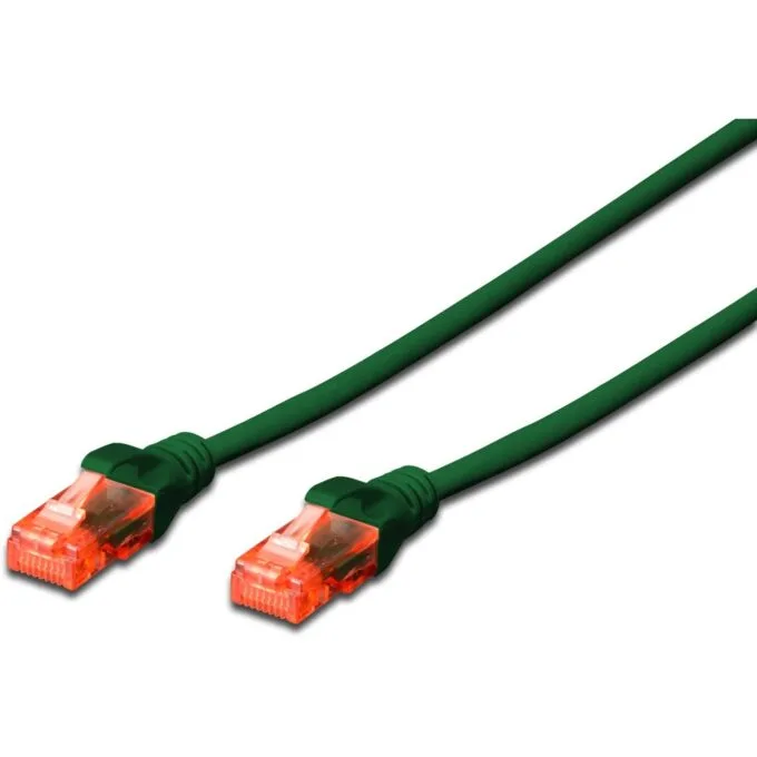 DIGITUS CAT 6 UTP Patch Cable - LSZH - 0.25 m - Green — image 1