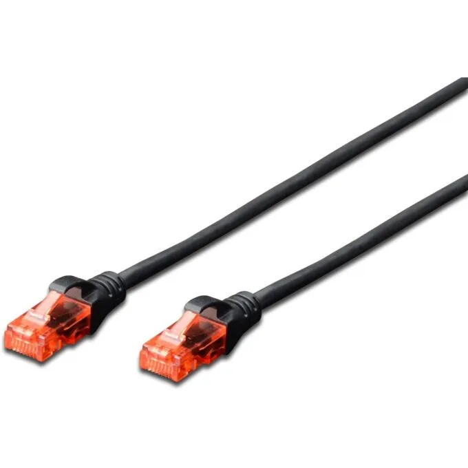 DIGITUS CAT 6 U/UTP Patch Cable - LSZH - 0.25 m - Black — image 1
