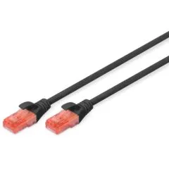 DIGITUS CAT 6 U/UTP Patch Cable - LSZH, 2 m, Black