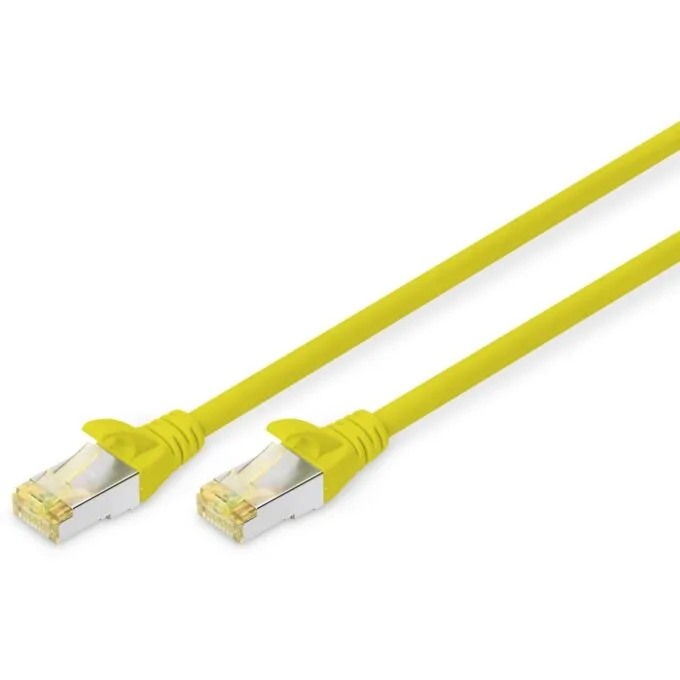 DIGITUS CAT 6A S/FTP Patch Cable - Yellow - 0.5 m — image 1