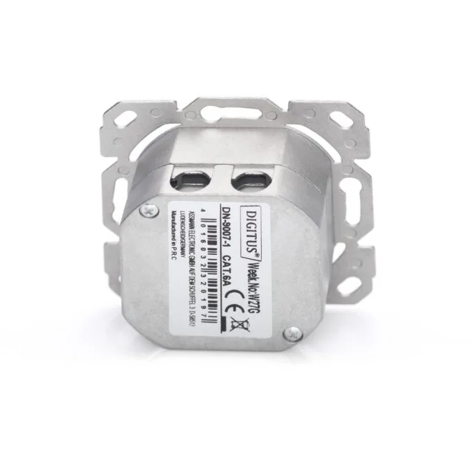DIGITUS Cat6A Shielded Flush-Mounted Wall Socket 2 x RJ-45 White — image 7