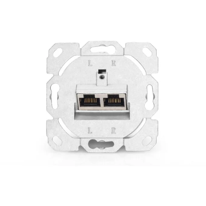DIGITUS Cat6A Shielded Flush-Mounted Wall Socket 2 x RJ-45 White — image 8