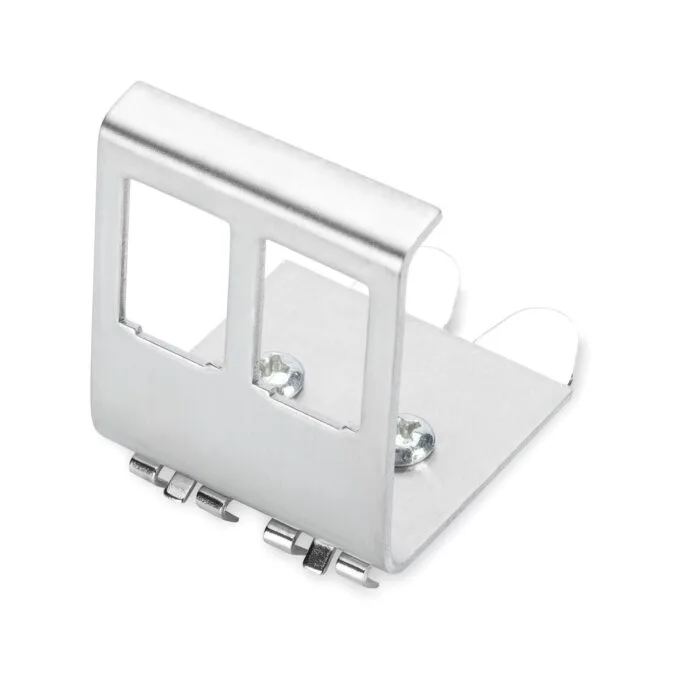 DIGITUS DIN Rail Keystone Module Adapter - 2 Keystone Slots - Metallic — image 1
