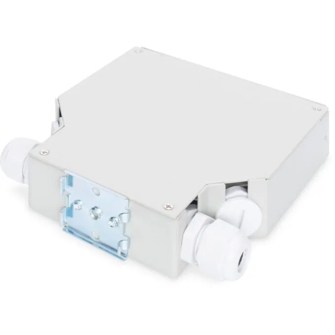 DIGITUS DIN Rail Splice Box for 8 LC/DX Couplers - White — image 2