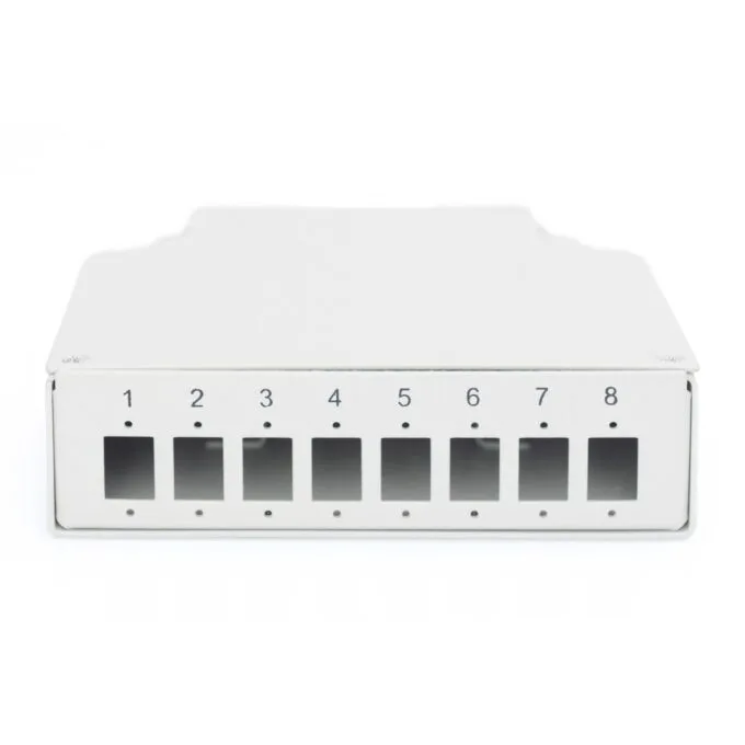 DIGITUS DIN Rail Splice Box for 8 LC/DX Couplers - White — image 3