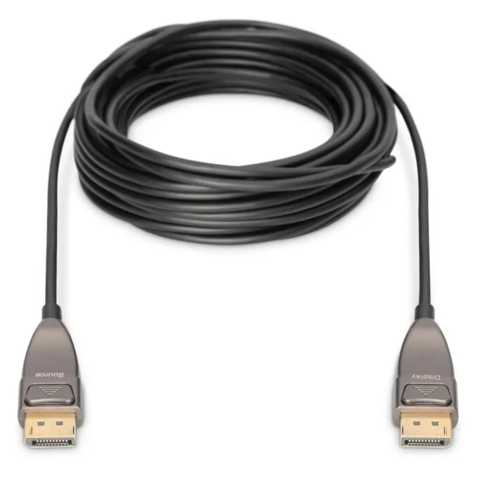 DIGITUS DisplayPort AOC Hybrid Fiber Optic Cable - UHD 8K - Black, 15 m — image 3