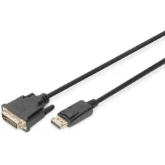 DIGITUS DisplayPort Cable - DPort to DVI-D - DPort - Black, 2 m, DP 1.1a