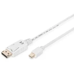 DIGITUS DisplayPort Cable miniDP to DisplayPort - 2m White 1.1a
