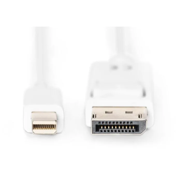 DIGITUS DisplayPort Cable miniDP - to DPort St St 3m 1.1a White Polybag — image 2