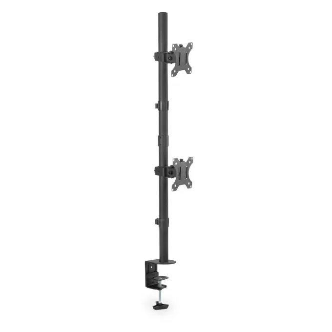 DIGITUS Dual Monitor Vertical Mount 17-32in (43-81cm) Desk Clamp - 2x Arm, 8 kg per arm - Black — image 1