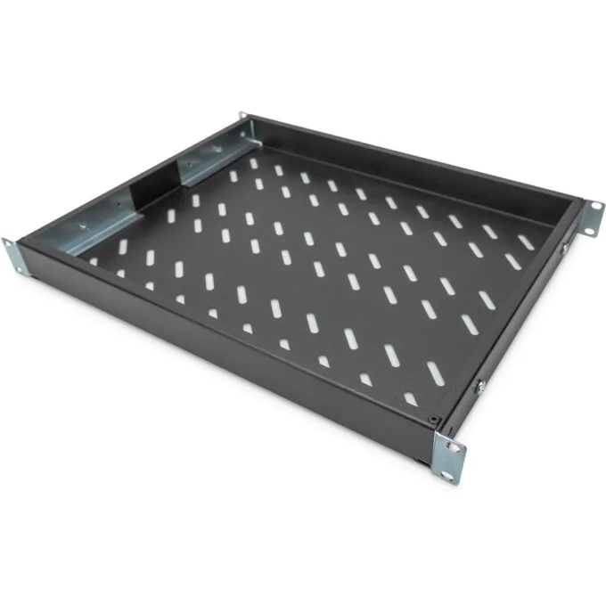 DIGITUS Fixed Shelf 1HE 44x482x350-500mm for 19-inch Cabinets - Black, 1U, Depth 350-500 mm — image 2