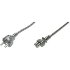 DIGITUS German mains power cable - 0.75 m - black