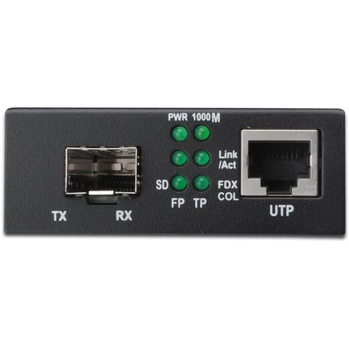 DIGITUS Gigabit Media Converter RJ45 to SFP - Black - 1 Gbps, External Power — image 4