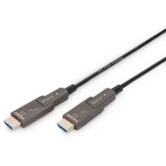 Digitus HDMI AOC Hybrid Fiber Optic Cable 4K, removable plug, 15 m - Black