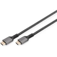 DIGITUS HDMI Cable Nylon Braided - 3 m - 8K60Hz, HDMI 2.1 Ultra High Speed