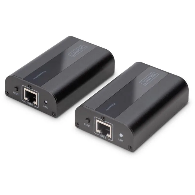 DIGITUS HDMI Extender Set Cat6/6a/7 - 4K 60Hz - Transmitter & Receiver - 70 m - Black — image 1
