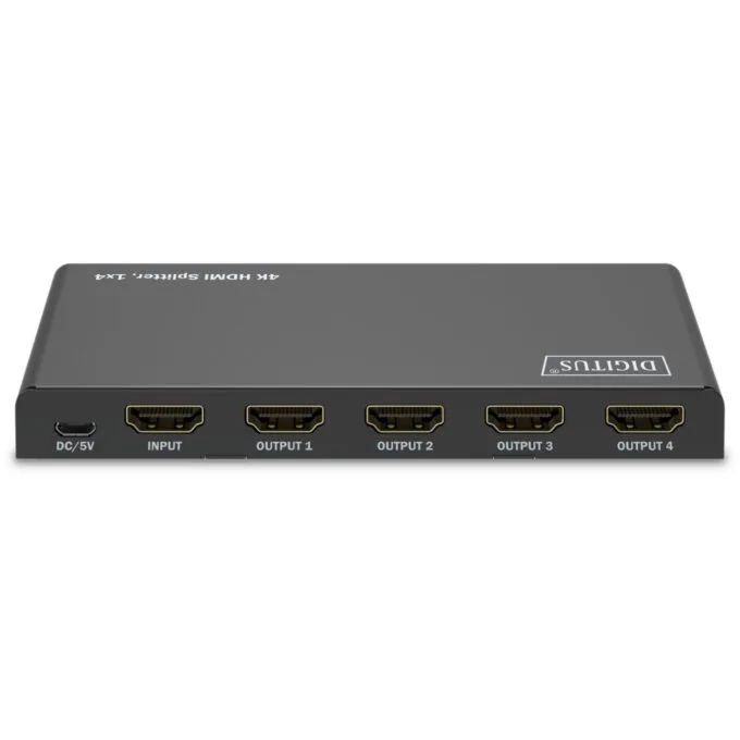 DIGITUS HDMI Splitter 1x4 4K 60Hz HDCP 2.3 EDID Control - Black, Metal — image 3