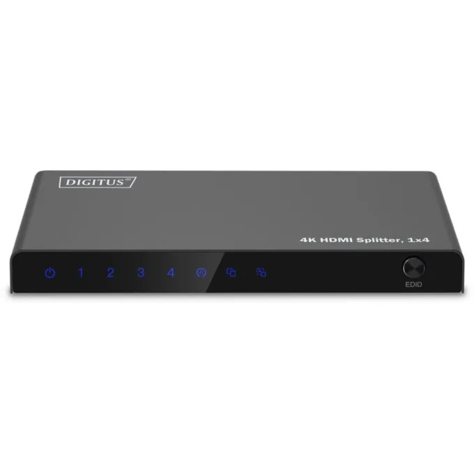 DIGITUS HDMI Splitter 1x4 4K 60Hz HDCP 2.3 EDID Control - Black, Metal — image 4