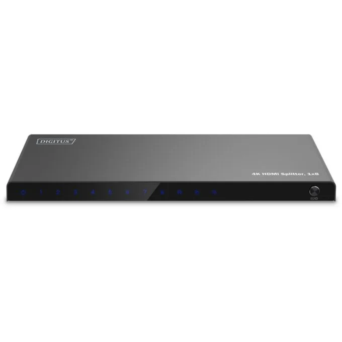 DIGITUS HDMI Splitter 1x8 4K 60Hz HDCP 2.3 EDID Control - Black, Metal — image 3