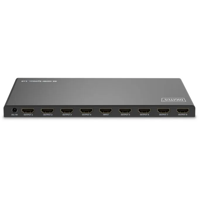 DIGITUS HDMI Splitter 1x8 4K 60Hz HDCP 2.3 EDID Control - Black, Metal — image 4