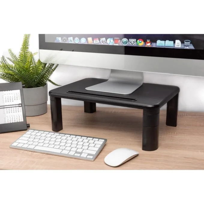 Digitus Height-Adjustable Monitor Riser - Black — image 2