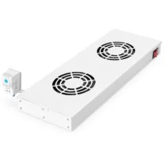 DIGITUS Insertion Ventilation Unit with 2 Fans - Grey