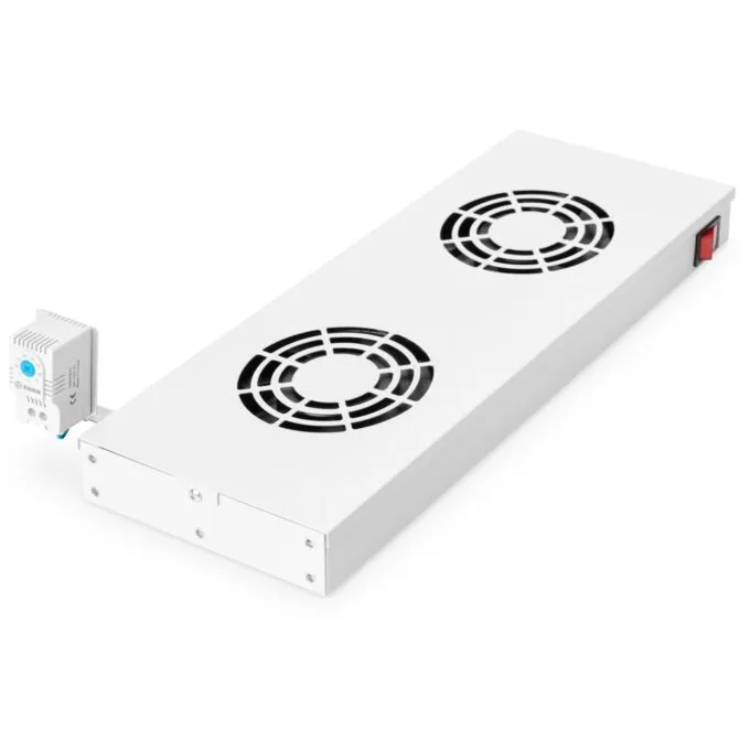 DIGITUS Insertion Ventilation Unit with 2 Fans - Grey — image 1