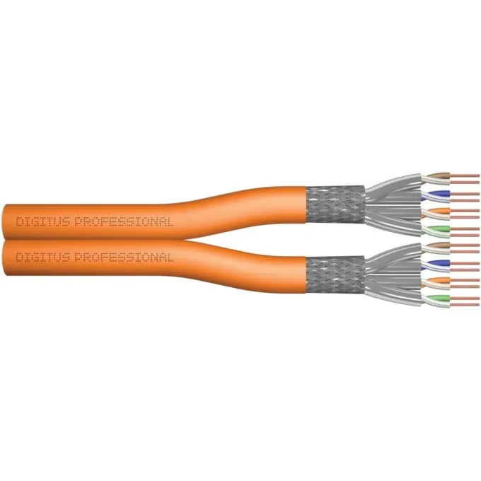Digitus Instal-kab Cat7 SFTP Twisted Pair Ethernet Cable - 100 m, AWG23, Orange — image 1