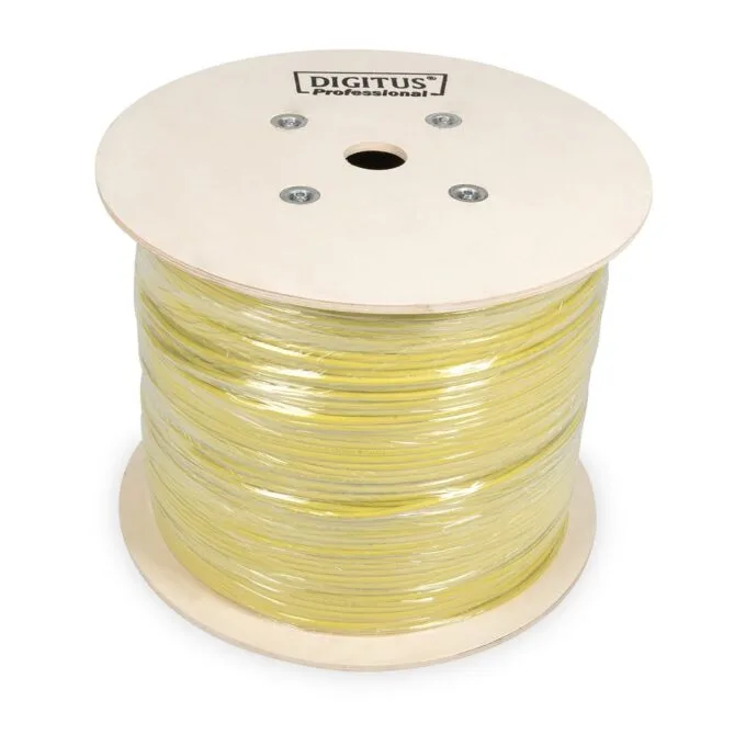 DIGITUS Instal-kab Cat7a S/FTP twisted-pair Ethernet Cable - Yellow, 500 m, AWG22 — image 2