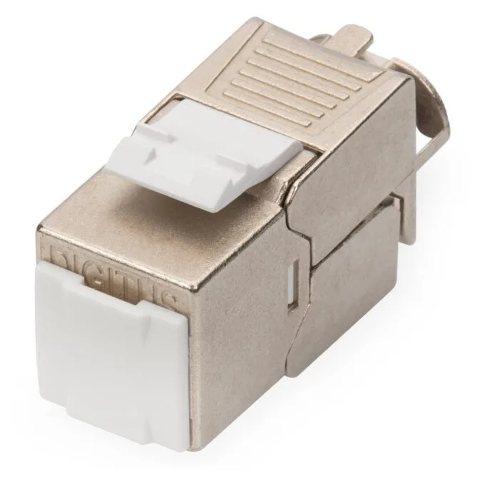 Digitus Keystone CAT6A RJ45 Jack - AWG 22-26 - 360° Tool-Free Mounting - Silver - 24-Pack — image 2