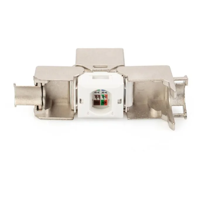 Digitus Keystone CAT6A RJ45 Jack - AWG 22-26 - 360° Tool-Free Mounting - Silver - 24-Pack — image 3