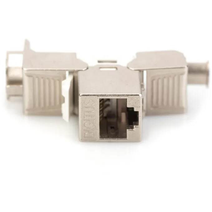 Digitus Keystone CAT6A RJ45 Jack - AWG 22-26 - 360° Tool-Free Mounting - Silver - 24-Pack — image 4