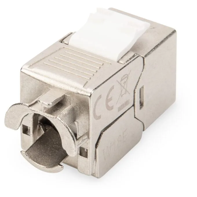 Digitus Keystone CAT6A RJ45 Jack - AWG 22-26 - 360° Tool-Free Mounting - Silver - 24-Pack — image 9