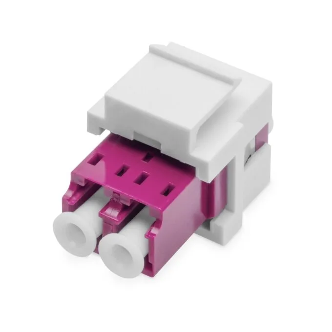 DIGITUS LC-LC Duplex Keystone Module, Multimode OM4 - OM4 multimode fiber, LC duplex keystone — image 1