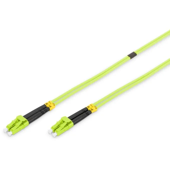 DIGITUS LWL Patchkabel LC-LC - 2.00 m OM5 Multimode Duplex - Green — image 1