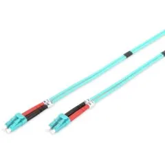 DIGITUS LWL Patchkabel LC to LC 3.00m Multimode Duplex OM3 - Aqua color