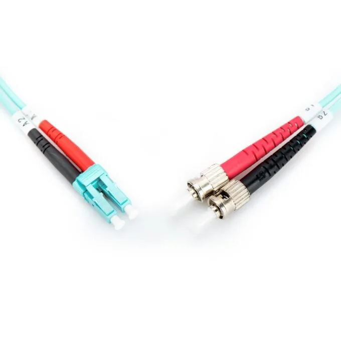 DIGITUS LWL Patchkabel LC to ST 3.00m Multimode Duplex OM3 - Aqua — image 2
