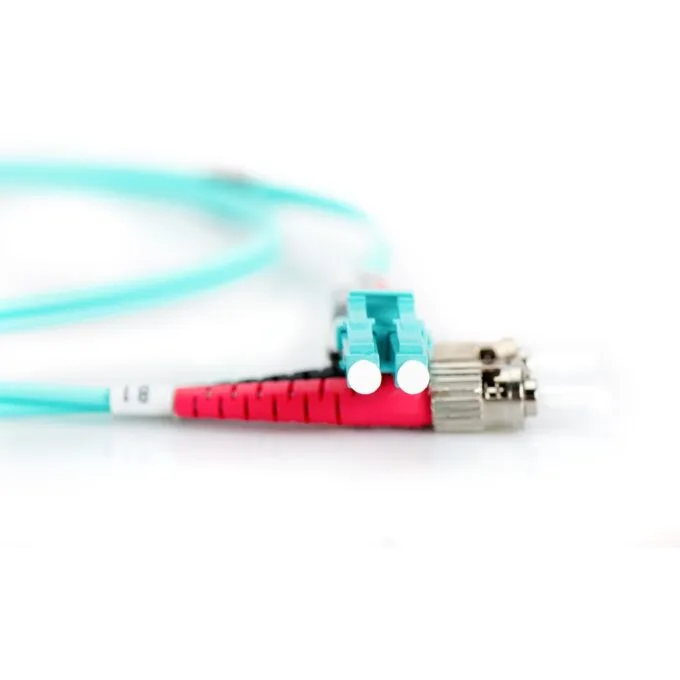 DIGITUS LWL Patchkabel LC to ST 3.00m Multimode Duplex OM3 - Aqua — image 4
