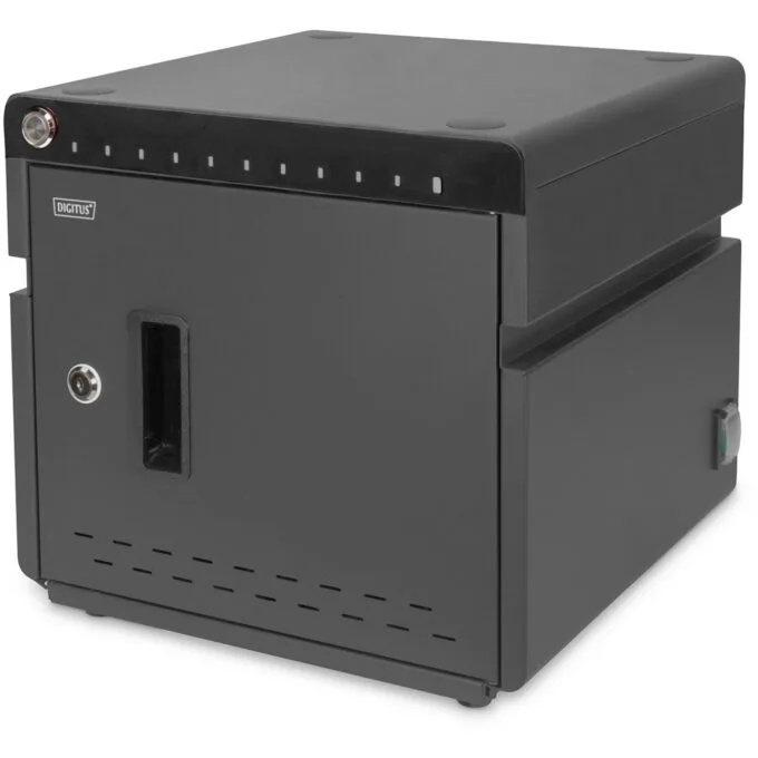 Digitus Mobile Desktop Charging Cabinet for 10 Notebooks/Tablets up to 14 in - USB-C 20W per device UV-C Disinfection - Black — image 1