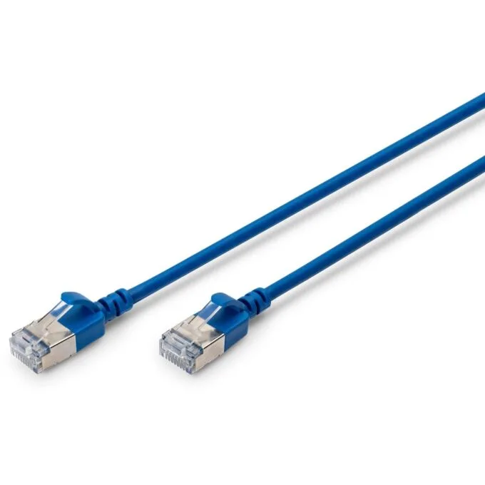 DIGITUS Patch Cable CAT 6A F FTP Slim 0.30m Blue — image 1